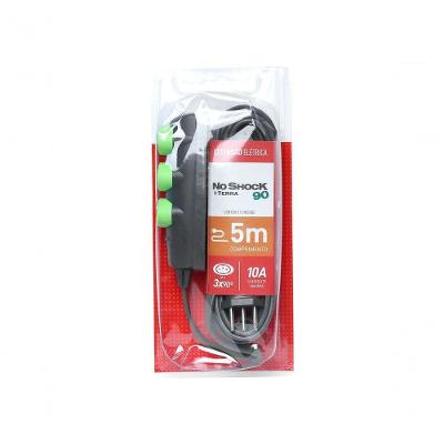 Extensão Noshock90 Pp 3x0,75 2p+t10a Grafite 5m