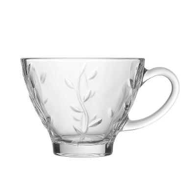 Xícara De Chá De Vidro Flores Clear Lily 220ml Em Casa Tem