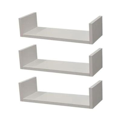 Kit 3 Prateleiras U 60 X 15mm Branca Suporte Invisível