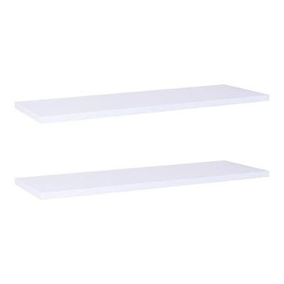 Kit 2 Prateleiras Com Suporte Invisível 60x15 Cm Branco