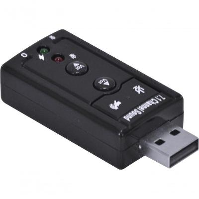 Adaptador Placa De Som Usb 7.1 Canais Virtual