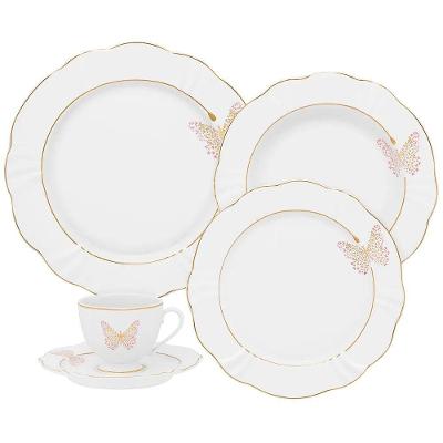 Aparelho de Jantar 30 Peças Soleil Encantada em Porcelana Branco Oxford
