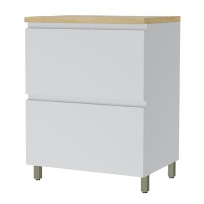 Balcão Gabinete De Cozinha 1 Porta Basculante 1 Gaveta 100% Mdf Raissa Nesher Branco