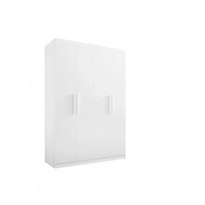 Guarda Roupa 4 Portas 3 Gavetas Com Pés Colibri Plus - D' Doro Branco