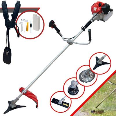 Roçadeira Lateral Anmax Cg430p-tb Plus À Gasolina 2 Tempos 43cc 2,0hp Profissional + Faca 3 Pontas Duraline 255mm