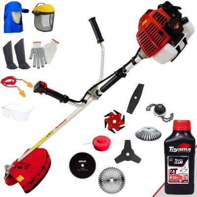 Roçadeira Kawashima Kw43l 43c 1,7hp + Faca 2 Pontas + Faca 40 Dentes + Faca 80 Dentes + Trimmer + Escova 38c + Faca 6 Pontas