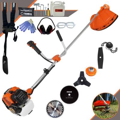 Roçadeira Profissional Lateral Terra Gr520xp À Gasolina 52cc 2t 2,5hp + Faca 2 Pontas 330mm + Faca 3 Pontas 255mm + Fac
