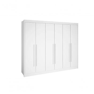 Guarda Roupa Casal 6 Portas 7 Gavetas Com Pés Athos - D' Doro Branco