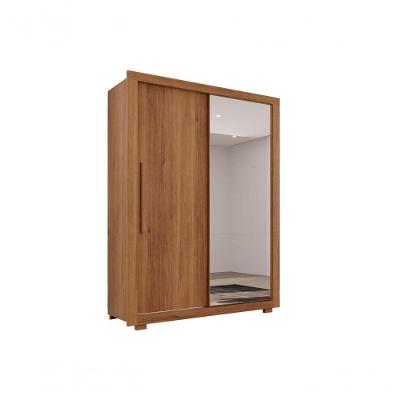 Guarda Roupa Com Espelho 2 Portas 2 Gavetas Panamá Salleto Cinamomo