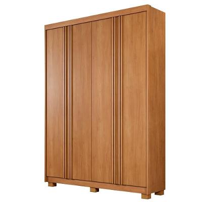 Guarda Roupa Lisboa Ripado 4 Portas Benetil Cinamomo