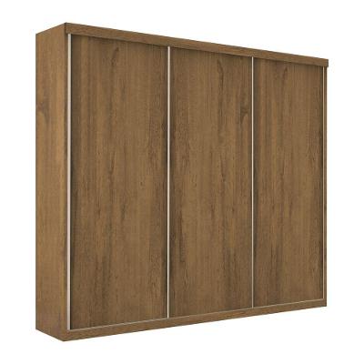 Guarda Roupa Casal 3 Portas 4 Gavetas De Correr Itália Minastex Freijó