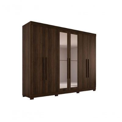 Guarda-roupa Casal 6 Portas 6 Gavetas Com Espelho órion Premium Salleto Savana