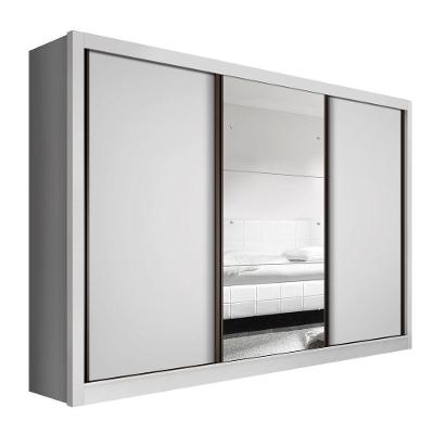 Guarda Roupa Casal Europa Com 3 Espelho 3 Portas Minastex Branco
