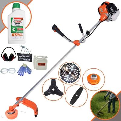 Roçadeira Profissional Lateral Terra Gr520xp À Gasolina 52cc 2t 2,5hp + Faca 2 Pontas 330mm + Faca 3 Pontas 255mm + óle