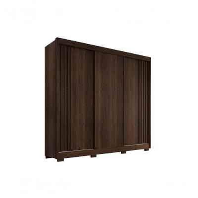 Guarda-roupa Casal Sem Espelho 3 Portas 4 Gavetas Atenas Com Pés 100% Mdf Salleto Savana