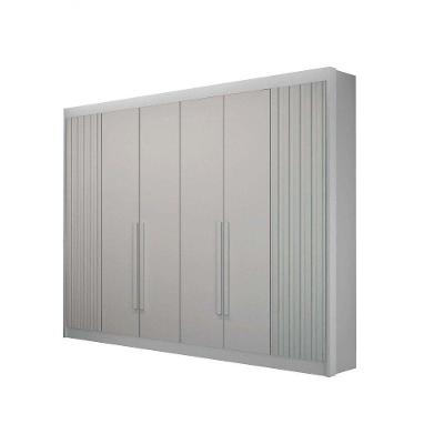 Guarda-roupa 06 Portas São Carlos S/ Espelho - Leifer Móveis Branco
