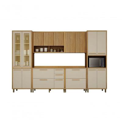 Cozinha Torino 6 Peças Valdemoveis Cinamomo-off White
