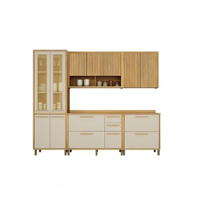 Cozinha Torino 5 Peças Valdemoveis Cinamomo/off White