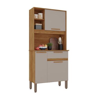 Cozinha Compacta Lia 3 Portas 1 Gaveta MDP 83cm Off White Cinamomo