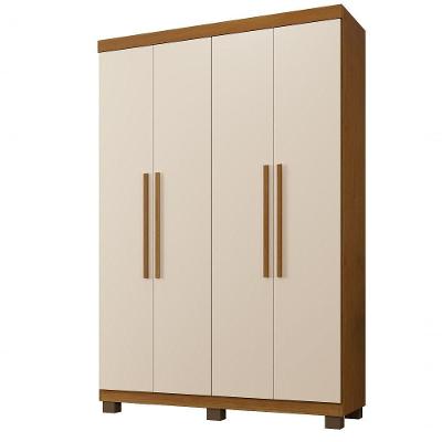 Roupeiro Milão 4 Portas 3 Gavetas Benetil Cinamomo-off White