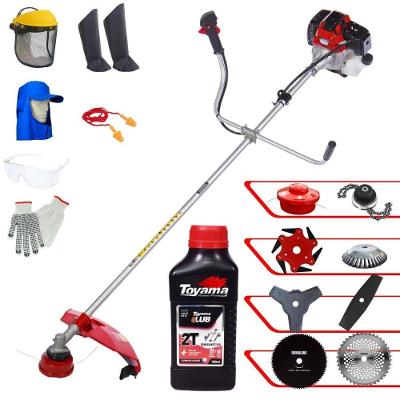 Roçadeira Rt43l + 6 Facas + Escova + Epi + Óleo Toyama 2t