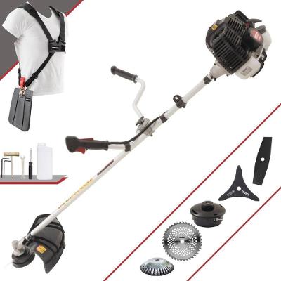 Roçadeira Profissional Lateral Kawashima Kw52le À Gasolina 52c 2,5hp 2t + Faca 2 Pontas 330mm + Faca 40 Dentes 255mm +