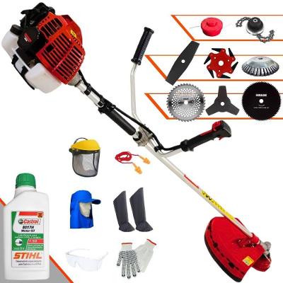 Roçadeira Kawashima Kw52l 52c 2,5hp + Faca 2 Pontas + Faca 40 Dentes + Faca 80 Dentes + Trimmer + Escova 38c + Faca 6 Pontas