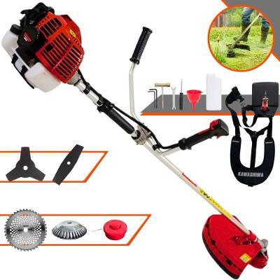 Roçadeira Profissional Lateral Kawashima Kw52l À Gasolina 52c 2,5hp + Faca 2 Pontas 330mm + Faca 40 Dentes 255mm + Esco