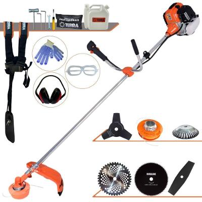 Roçadeira Profissional Lateral Terra Gr520xp À Gasolina 52cc 2t 2,5hp + Faca 2 Pontas + Faca 3 Pontas + Faca 80 Dentes