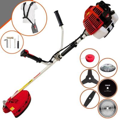 Roçadeira Profissional Kawashima Kw52l À Gasolina 52c 2,5hp + Faca 2 Pontas + Faca 40 Dentes + Faca 80 Dentes + Escova