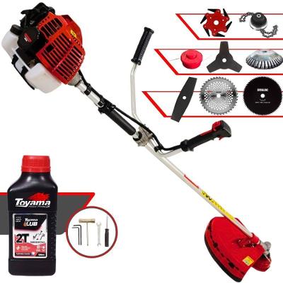 Roçadeira Kawashima Kw52l 52c 2,5hp + Faca 2 Pontas + Faca 40 Dentes + Faca 80 Dentes + Faca 6 Pontas + Escova 38 Cerda