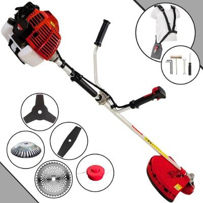 Roçadeira Profissional Lateral Kawashima Kw52l À Gasolina 52c 2,5hp + Faca 2 Pontas 330mm + Faca 40 Dentes 255mm + Esco