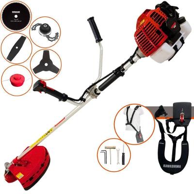 Roçadeira Profissional Kawashima Kw43l À Gasolina 43c 1,7hp + Faca 2 Pontas Duraline 330mm + Faca 80 Dentes Duraline 25