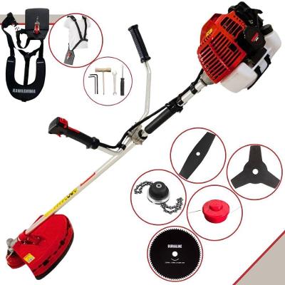 Roçadeira Profissional Lateral Kawashima Kw52l À Gasolina 52c 2,5hp + Faca 2 Pontas Duraline 330mm + Faca 80 Dentes Dur
