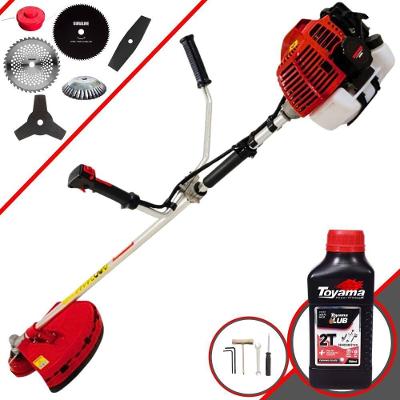 Roçadeira Kawashima Kw52l À Gasolina 52c 2,5hp + Faca 2 Pontas + Faca 40 Dentes + Faca 80 Dentes + Escova Rotativa 38 C