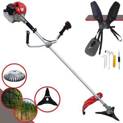 Roçadeira Lateral Anmax Cg430p-tb Plus À Gasolina 2 Tempos 43cc 2,0hp Profissional + Faca 3 Pontas Duraline 255mm