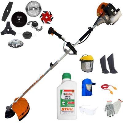 Roçadeira Terra Grhb430 43cc 2t 1,7hp + Faca 3 Pontas + Faca 40 Dentes + Faca 80 Dentes+ Faca 6 Pontas + Escova 38c