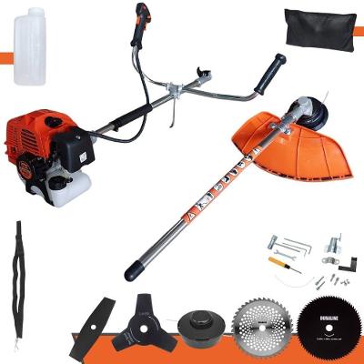 Roçadeira Profissional Terra Grhb430 À Gasolina 43cc 2t 1,7hp + Faca 3 Pontas 255mm 2,9mm + Faca 40 Dentes 255mm 2mm +