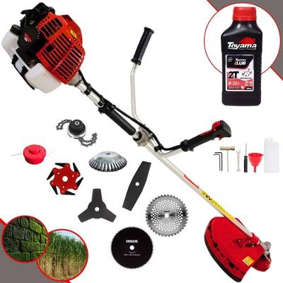 Roçadeira Kawashima Kw52l 52c 2,5hp + Faca 2 Pontas + Faca 40 Dentes + Faca 80 Dentes + Faca 6 Pontas + Escova 38 Cerda