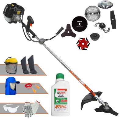 Roçadeira Terra Grh430 43cc 1,7hp + Faca 2 Pontas + Faca 40 Dentes + Faca 80 Dentes + Faca 6 Pontas + Escova 38c