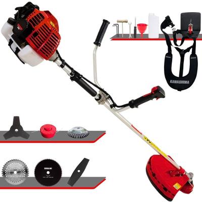 Roçadeira Profissional Kawashima Kw43l À Gasolina 43c 1,7hp + Faca 2 Pontas 330mm + Faca 40 Dentes 255mm + Faca 80 Dent