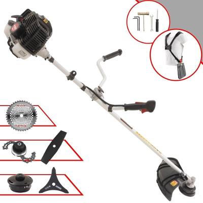 Roçadeira Profissional Lateral Kawashima Kw52le À Gasolina 52c 2,5hp 2t + Faca 2 Pontas Duraline 330mm + Faca 40 Dentes