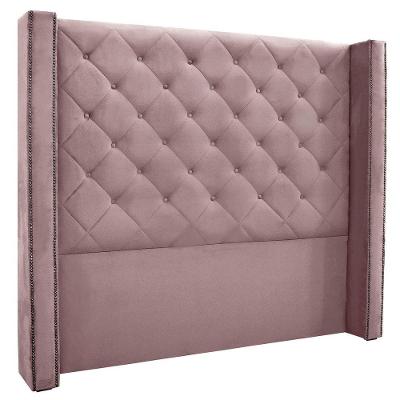 Kit Cabeceira E Recamier Egito Spz 90cm Veludo - Amarena Móveis Lilás