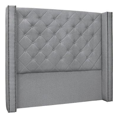 Cabeceira Estofada Egito Spz 160cm Casal Linho - Amarena Móveis Cinza