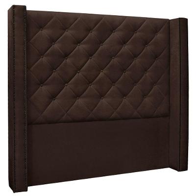 Cabeceira Estofada Egito Spz 160cm Casal Suede - Amarena Móveis Marrom