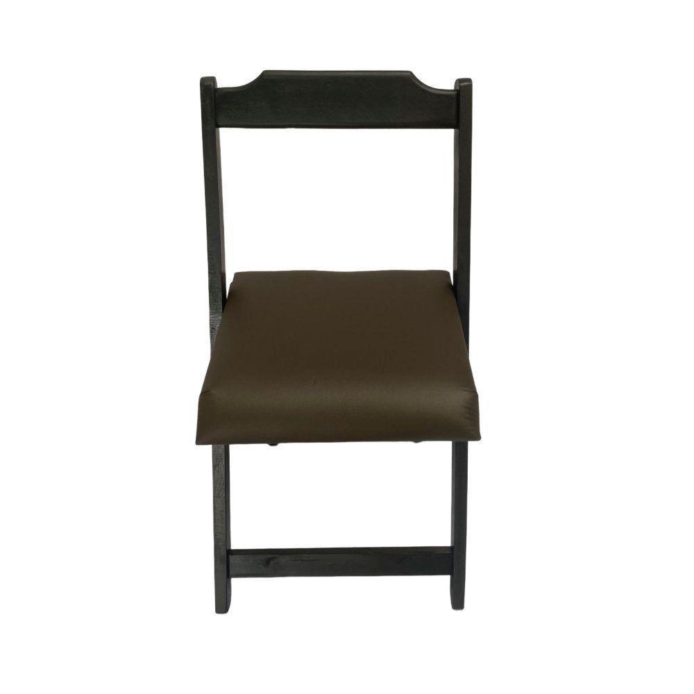 Conjunto Dobrável 70X70 Com 4 Cadeiras Estofadas Marrom - 7