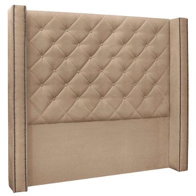 Cabeceira Estofada Egito Spz 140cm Solteiro Suede - Amarena Móveis Bege