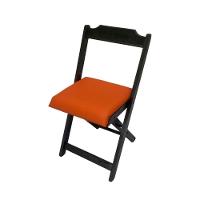 Conjunto Dobrável 70X70 Com 4 Cadeiras Estofadas Laranja - 7