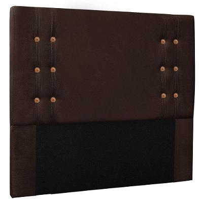 Kit Recamier E Cabeceira Santorini Spz 140cm Suede - Amarena Móveis Marrom