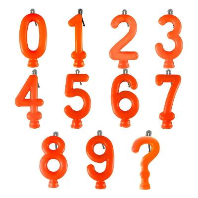 Vela De Aniversário Neon Laranja Modelo 2